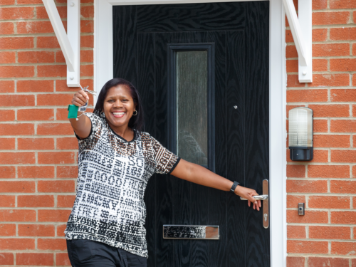 Claudette, one of our customers, with her Shared Ownership home.
