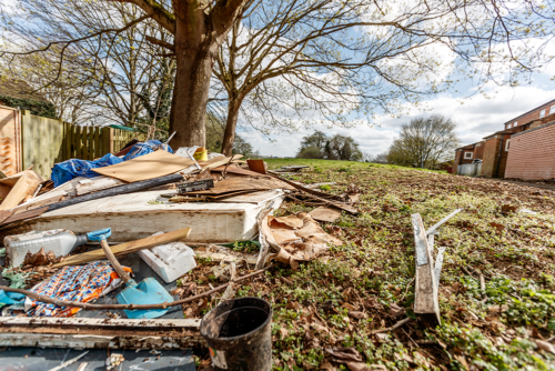 Flytip was left on the streets and green spaces of the Hemmingwell estate